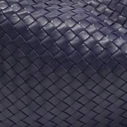 Pre Owned حقيبة هوبو بوتيغا فينيتا جلد إنترشياتو أزرق صغيرة