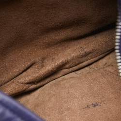 Pre Owned حقيبة هوبو بوتيغا فينيتا جلد إنترشياتو أزرق صغيرة