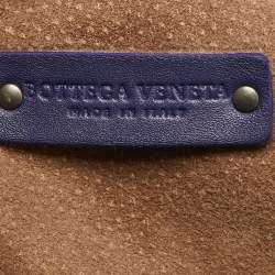 Pre Owned حقيبة هوبو بوتيغا فينيتا جلد إنترشياتو أزرق صغيرة