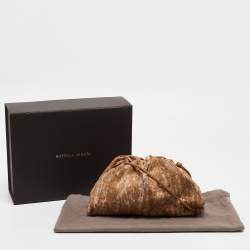 Pre Owned حقيبة بوتيغا فينيتا ميني ذا باوتش جلد بيج