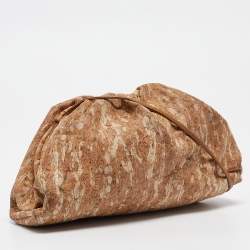 Pre Owned حقيبة بوتيغا فينيتا ميني ذا باوتش جلد بيج