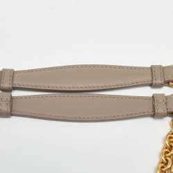 Pre Owned Bottega Veneta Grey Intrecciato Leather Small Olimpia Shoulder Bag