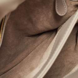 Pre Owned Bottega Veneta Grey Intrecciato Leather Small Olimpia Shoulder Bag