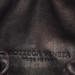 Pre Owned Bottega Veneta Black Intrecciato Leather Belt Bag