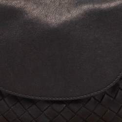 Pre Owned Bottega Veneta Black Intrecciato Leather Belt Bag