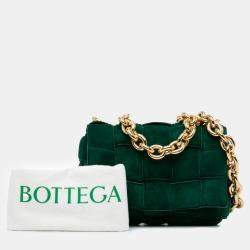 Bottega Veneta Suede Intrecciato Padded Chain Cassette Satchel