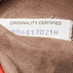 Pre Owned Bottega Veneta Orange Intrecciato Leather Nodini Crossbody Bag