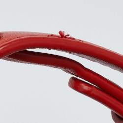 Pre Owned Bottega Veneta Orange Intrecciato Leather Nodini Crossbody Bag