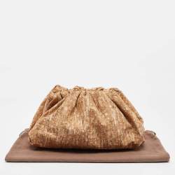 Bottega Veneta Beige Leather The Cork Pouch Clutch