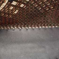 Pre Owned حقيبة يد توتس بوتيغا فينيتا كابات جلد انترشياتو بيج لامع