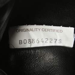 Pre Owned Bottega Veneta Black/White Zebra Print Leather The Chain Pouch Bag