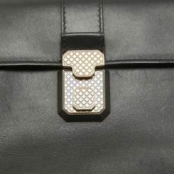 Bottega Veneta Black Leather Small Piazza Top handle Bag