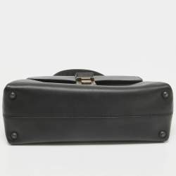 Bottega Veneta Black Leather Small Piazza Top handle Bag