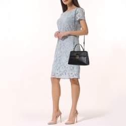 Bottega Veneta Black Leather Small Piazza Top handle Bag