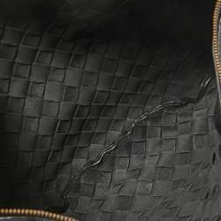 Pre Owned Bottega Veneta Black Intrecciato Leather Medium Turn Pouch