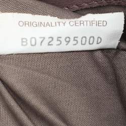 Pre Owned حقيبة كتف بوتيغا فينيتا إنتريشياتو جلد بلون بنفسجي مائل للبيج مع غطاء