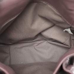 Pre Owned حقيبة كتف بوتيغا فينيتا إنتريشياتو جلد بلون بنفسجي مائل للبيج مع غطاء