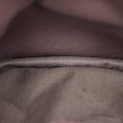 Pre Owned حقيبة كتف بوتيغا فينيتا إنتريشياتو جلد بلون بنفسجي مائل للبيج مع غطاء