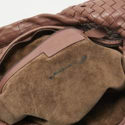 Pre Owned Bottega Veneta Old Rose Intrecciato Leather Veneta Hobo