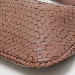 Pre Owned Bottega Veneta Old Rose Intrecciato Leather Veneta Hobo