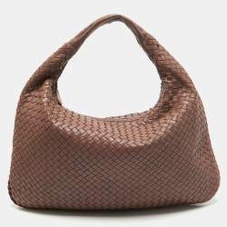 Pre Owned Bottega Veneta Old Rose Intrecciato Leather Veneta Hobo