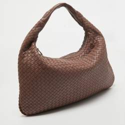 Pre Owned Bottega Veneta Old Rose Intrecciato Leather Veneta Hobo