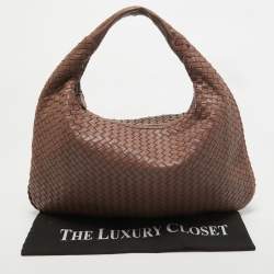 Pre Owned Bottega Veneta Old Rose Intrecciato Leather Veneta Hobo