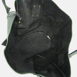 Bottega Veneta Black/Off-white Leather and Canvas Basket Large Tote Bag
