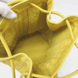 Bottega Veneta Yellow Intrecciato Leather Backpack