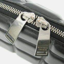 Bottega Veneta Black Padded Nappa Mini Half Moon Top Handle Bag 