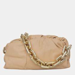 Bottega Veneta Light Brown Leather The Chain Pouch Shoulder Bag