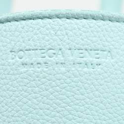 Pre Owned Bottega Veneta Blue Intrecciato Leather Mini Arco Tote