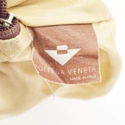 Pre Owned Bottega Veneta Brown Leopard Print Nylon Pouch