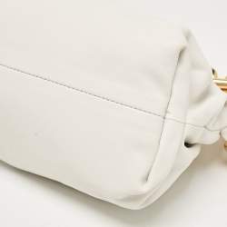 Bottega Veneta White Leather The Chain Pouch Bag