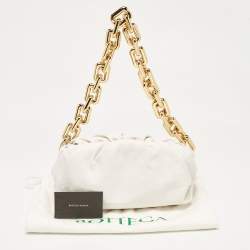 Bottega Veneta White Leather The Chain Pouch Bag