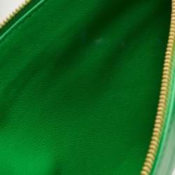 مملوكة مسبقًا Bottega Veneta Dark Green Intreccio Leather Small Arco Tote