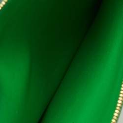 مملوكة مسبقًا Bottega Veneta Dark Green Intreccio Leather Small Arco Tote