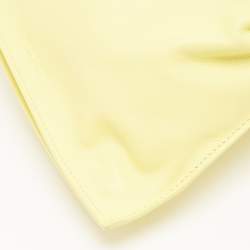 Pre Owned Bottega Veneta Yellow Leather BV Twist Clutch Bag