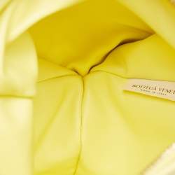 Pre Owned Bottega Veneta Yellow Leather BV Twist Clutch Bag