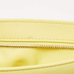 Pre Owned Bottega Veneta Yellow Leather BV Twist Clutch Bag