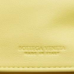 Pre Owned Bottega Veneta Yellow Leather BV Twist Clutch Bag