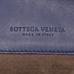Bottega Veneta Blue Intrecciato Leather Medium Olimpia Shoulder Bag