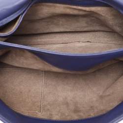 Bottega Veneta Blue Intrecciato Leather Medium Olimpia Shoulder Bag