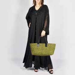 Pre Owned Bottega Veneta Green/Black Intrecciato Leather Limited Edition 302/750 Cabat Tote