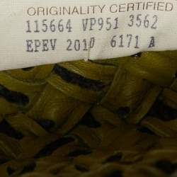 Pre Owned Bottega Veneta Green/Black Intrecciato Leather Limited Edition 302/750 Cabat Tote