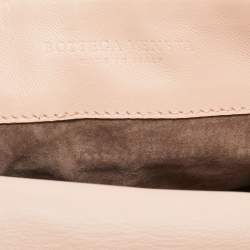 Bottega Veneta Blush Pink Intrecciato Leather Flap Crossbody Bag