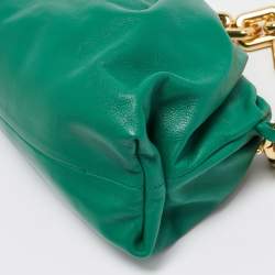 Bottega Veneta Green Leather The Chain Pouch Bag