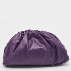 Bottega Veneta Purple Leather Leather Teen Pouch 