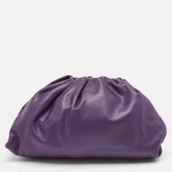 Bottega Veneta Purple Leather Leather Teen Pouch 