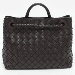 مملوكة مسبقًا Bottega Veneta Brown Intrecciato Leather Small Andiamo Tote